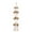 Brown Indoor Outdoor Floral Leaf Cluster 5" x 5" x 35", variant on DecMode 31" Gold Metal Floral Windchime with Glass Beads and Cone Bells