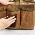 thumbnail image 6 of Waxed Canvas Multi Pocket Tool Tote Bag Large Capacity Waterproof Gardening Tool Bag With Portable Handle for Gardener Electrician Contractor Repairman, 6 of 11