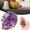 Purple, variant on Crystal Human Skull Head Statues Resin Crafts Halloween Decor Glass Skull Figurines Sculpture for Home Office Table Decor Gift, Colorful,0.78x0.78x1.18 In