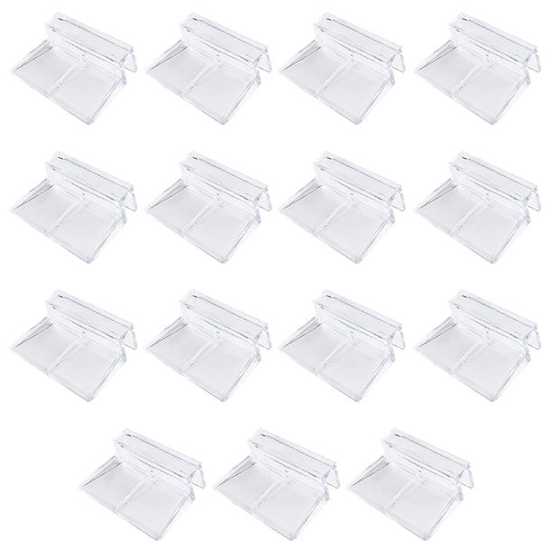 GOOHOCHY 15 piezas de clips para tapa de vidrio de pecera, soportes para tapa de pecera, suministros para acuario