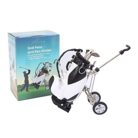 - Elegantoss Miniature Golf Bag Pen Holder, Mini Desktop Golf Souvenir Set with 3 Pens Shaped Like Golf Clubs, Novelty Golf Gift Set for Any Golf Enthusiast