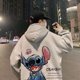 thumbnail image 3 of Sudadera con capucha de felpa para hombre, suéter holgado de 100th Aniversario de Disney, diseño con estampado de dibujos animados, ropa informal de gran tamaño, 3 of 3