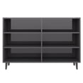thumbnail image 2 of vidaXL Sideboard High Gloss Grey 103.5x35x70 cm Engineered Wood, 2 of 5