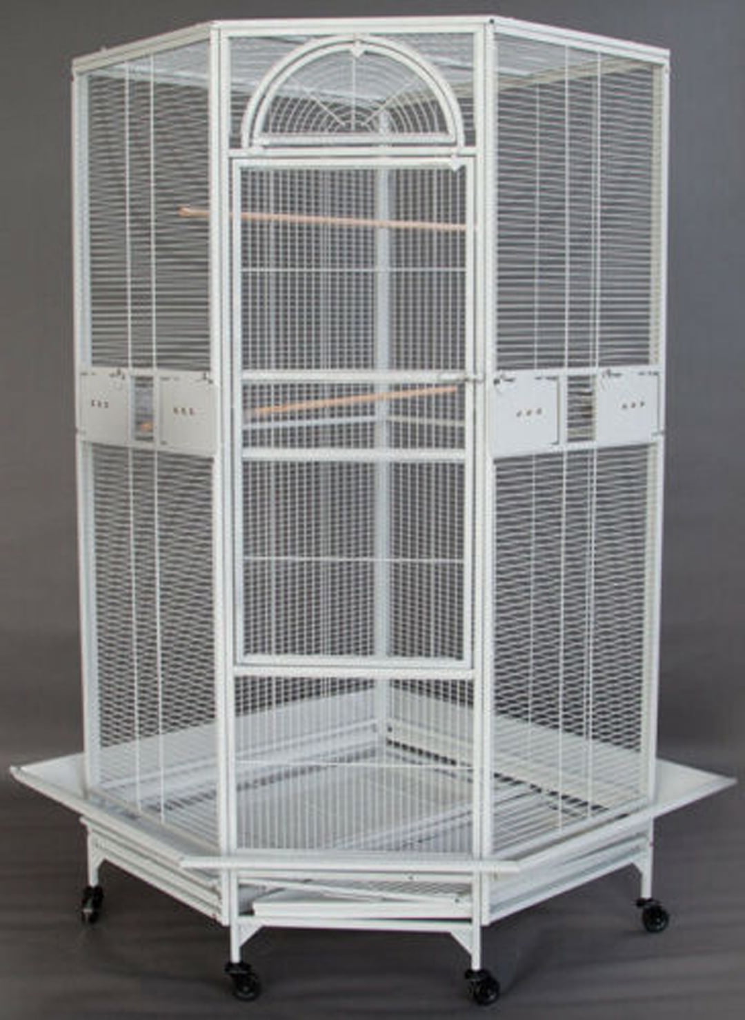 63" Extra Large Deluxe Corner Flight Bird Parrot Breeding Cage 1/2-inch Bar Spacing With Around Metal Seed Skirts for Cockatiel Parakeet Budgies Aviary Canary Lovebird Finch