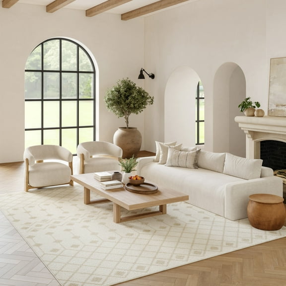 Nourison Grafix 9' x 12' Ivory Beige Bohemian Indoor Rug