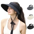 thumbnail image 3 of Clossjun Wide Brim Sun Visor Hat for Women UPF50+ Sun Hats Lightweight Sports Cap Foldable for Outdoor Travel Riding Hiking, 3 of 4