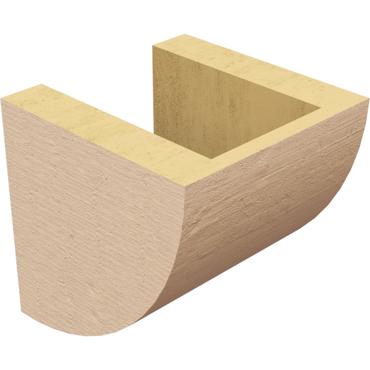 5"W x 5"D x 5"H Wide Durham Rough Cedar Woodgrain TimberThane Corbel, Primed Tan