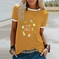 thumbnail image 2 of JeashCHAT Easter Tshirt for Women Easter Bunny Rabbit Egg Print Women Summer Sexy Happy Easter Print Regular Women Round Neck Short Sleeves Top, 2 of 5