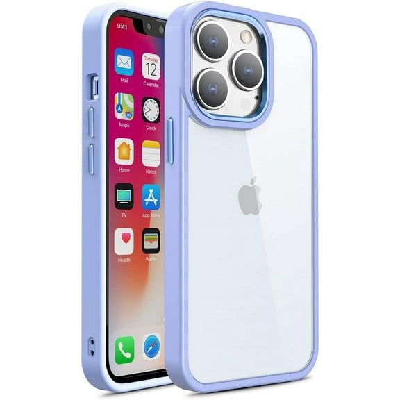 for iPhone Clear Case, Slim Shockproof Protective Phone Cases Compatible with iPhone (Purple, iPhone11)