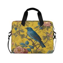 16" Laptop Briefcase for Work Travel Laptop Shoulder Bag Carrying Handbag Laptop Case Bluebird Surrounded by Flowers