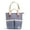 Navy Vineyard, variant on Acorn Street Insulated Cooler Tote Bag with Removable Divider, Navy Vineyard Stripe
