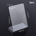 thumbnail image 2 of Juego de 3 piezas, soporte transparente para venta minorista y uso personal, organiza 72 aretes, expositor de joyas de acrílico, 2 of 7