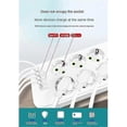 thumbnail image 5 of Regleta eléctrica EU Multiprise con 6 tomas de corriente alterna, 4 puertos USB, 1 unidad USB-C, filtro de red, carga rápida., 5 of 5