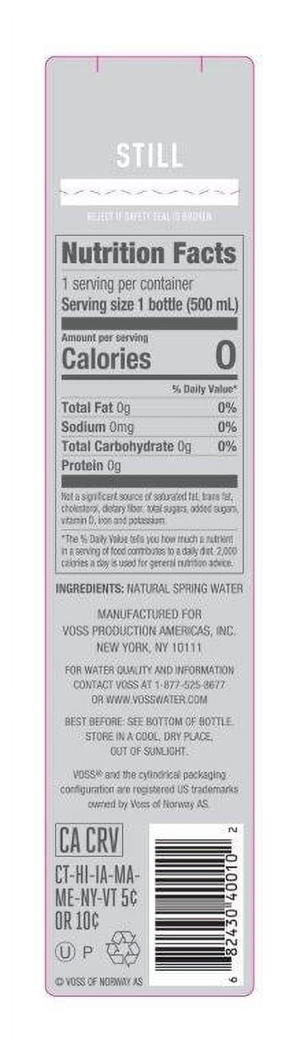 VOSS Water Still 500 mL / 16.9 oz PET 6 Pack