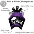 thumbnail image 5 of Big Dot of Happiness Purple Graduation Table Decorations - Party Fold and Flare Centerpieces - 10 Count, 5 of 7