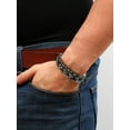 thumbnail image 3 of Pulsera de cadena de eslabones cubanos PROSTEEL para hombres Pulsera de calavera de acero inoxidable plata 16 mm 8.2 pulgadas, 3 of 8