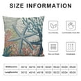 thumbnail image 5 of Qinduosi Coastal Pillow Covers Set of  Blue Beach Theme Ocean Seashell Starfish Coral Summer Nautical Sea Print Decorative Throw Pillow Cases Outdoor Farmhouse Decoration for Sofa Couch Bed White, 5 of 5