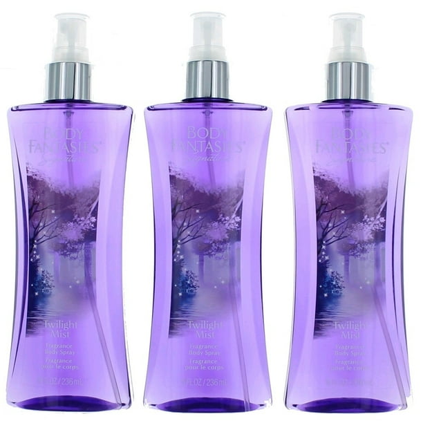 Twilight Mist by Body Fantasies, 3 Pack 8 oz Fragrance Body Spray for