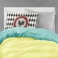 thumbnail image 2 of Rooster Harlequin Black and white Fabric Standard Pillowcase, 2 of 2