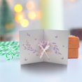 thumbnail image 3 of Tarjeta de felicitación emergente en 3D NQ mariposa de flores morado, 3 of 5