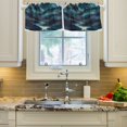 thumbnail image 2 of Yayeee Kitchen Valance Rod Pocket 54" x 18" Living Room Window Curtain, Blue Mountains, 2 of 6