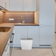 thumbnail image 6 of MERRYHAPY White Plastic Rectangular Trash Can with Press Lid Large Capacity for Home Kitchen Bathroom, 6 of 8