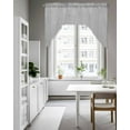 thumbnail image 4 of Grey Kitchen Curtains Swag Valance for Windows/Bathroom/Cafe, Modern Pure Gray Rod Pocket Drape Panel Swag Curtains Valance for Bedroom/Living Room 56"x36", 4 of 6