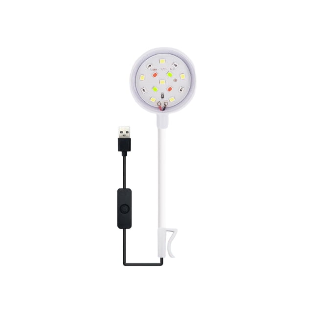 Eoozwa Lumière d'Aquarium LED Alimentée par USB, Projecteurs Submersibles Colorés avec Perles LED 1W, Design Étanche pour Aquarium