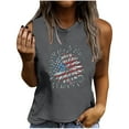 thumbnail image 2 of DailyTrove Women's Distressed American Flag Tank Top - Polyester Patriotic & Casual Wear, Edgy for July 4th Celebrations, 2 of 5