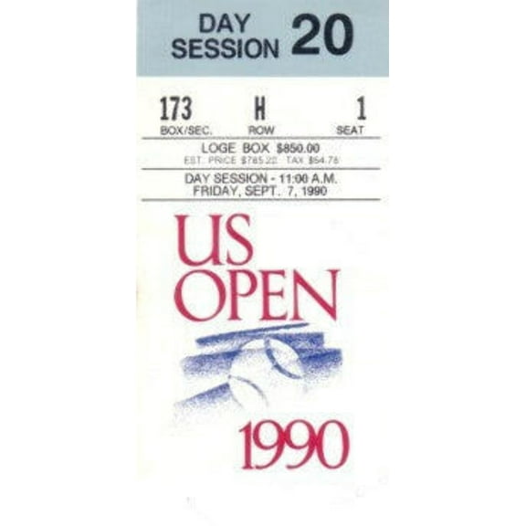 1990 U.S. Open tennis ticket stub (Pete Sampras first Grand Slam win)