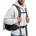 thumbnail image 5 of Hsovts Mens Waffle Knit Full Zip Hoodies Loose Pocket Drawstring Jacket Winter Warm Outdoor Casual Hoodie White XL, 5 of 7