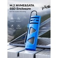 thumbnail image 4 of ORICO M.2 NVMe SATA SSD Enclosure Dual Protocol USB 3.2 Type-C 10Gbps Case 4T, 4 of 12