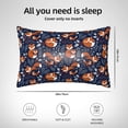 thumbnail image 6 of Bingfone Vintage Blue Fox Family Print Satin Pillowcase for Hair - Standard Size with Zipper Silky & Soft Pillow Covers,20x30 Inches-No pillow core, 6 of 8