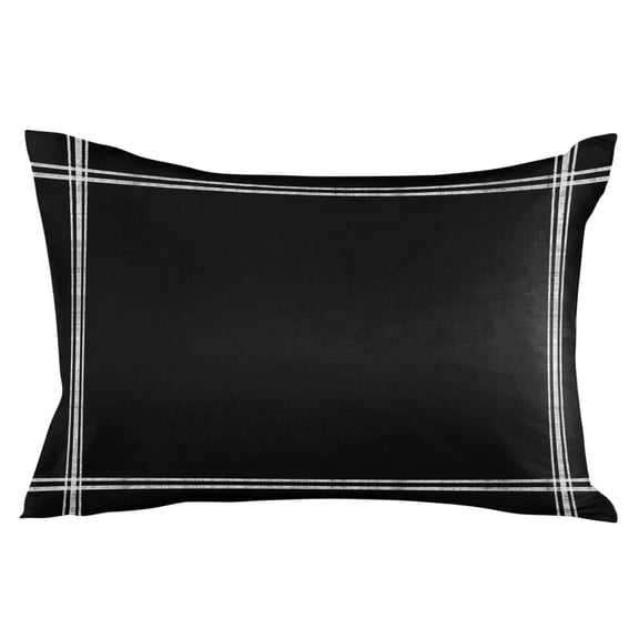 Outdoor Waterproof Throw Pillow Covers Set of 2 Solid Color Decorative Pillowcases Lumbar Outdoor Pillows Cushion Case 20x12 Inch Ash Black Patio Pillows for Couch Sofa Bed Garden