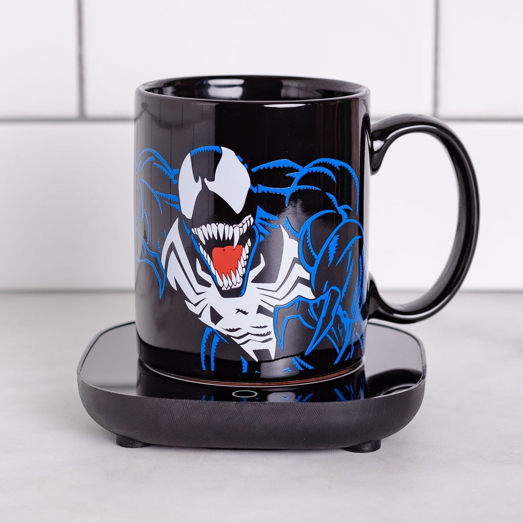 Uncanny Brands Marvel Venom Self-Warming Coffee Mug Set with Temp