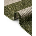 thumbnail image 6 of Unique Loom Outdoor Striped Collection Area Rug - Distressed Stripe (5' 3" Round Green/Gray), 6 of 6