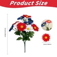 thumbnail image 3 of 4Pcs Artificial Flower Patriotic Memorial Bouquet, Fake Red White and Blue Cemetery Flowers for Grave, 4th of July Flowers Silk Flowers, Independence Day Centerpiece Table Home Decor, 3 of 5