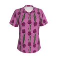 thumbnail image 4 of Wukai Tulips Flowers Classic V-Neck T-Shirt for Women: Comfortable, Stylish, and Versatile Wardrobe Essential-X-Large, 4 of 7