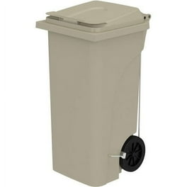 Safco 32 Gallon Plastic Step-On Receptacle - 32 gal Capacity - Easy to Clean, Foot Pedal, Lightweight, Handle, Wheels, Mobility - 37 Safco 32 Gallon Plastic Step-On Receptacle - 32 gal Capacity - Easy to Clean, Foot Pedal, Lightweight, Handle, Wheels, Mobility - 37