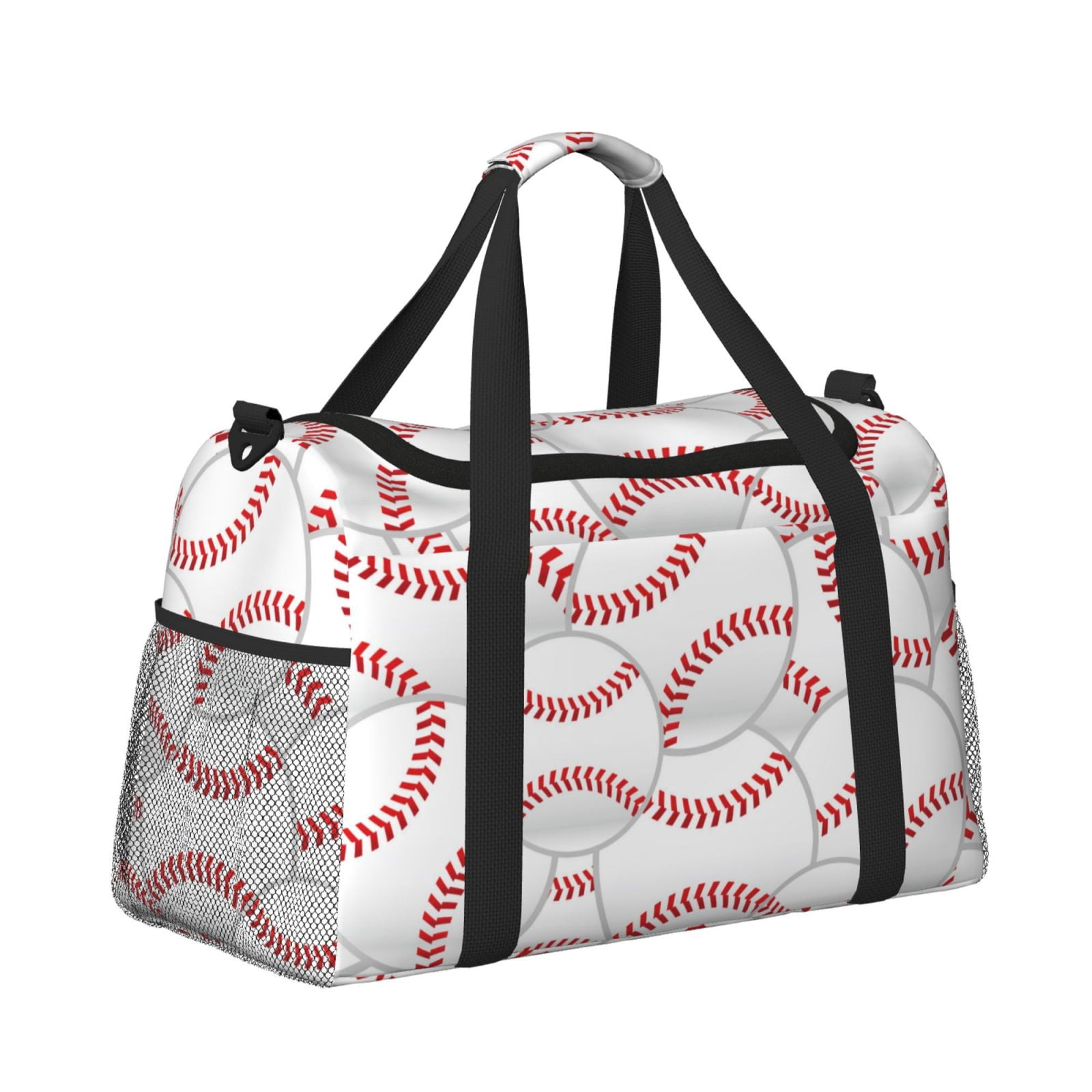 Hirioo Baseballs Hand Travel Bag for Men Women,Durable and Spacious Travel Bag with Multiple Pockets for Work, Travel, Weekend Getaways