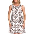 thumbnail image 1 of Fotbe Cute Baseball Vestido de Verano sin Mangas para Mujer – Vestido Midi Línea A, Estilo Camiseta Floral, Vestido Playero Casual y Fluido, 1 of 7