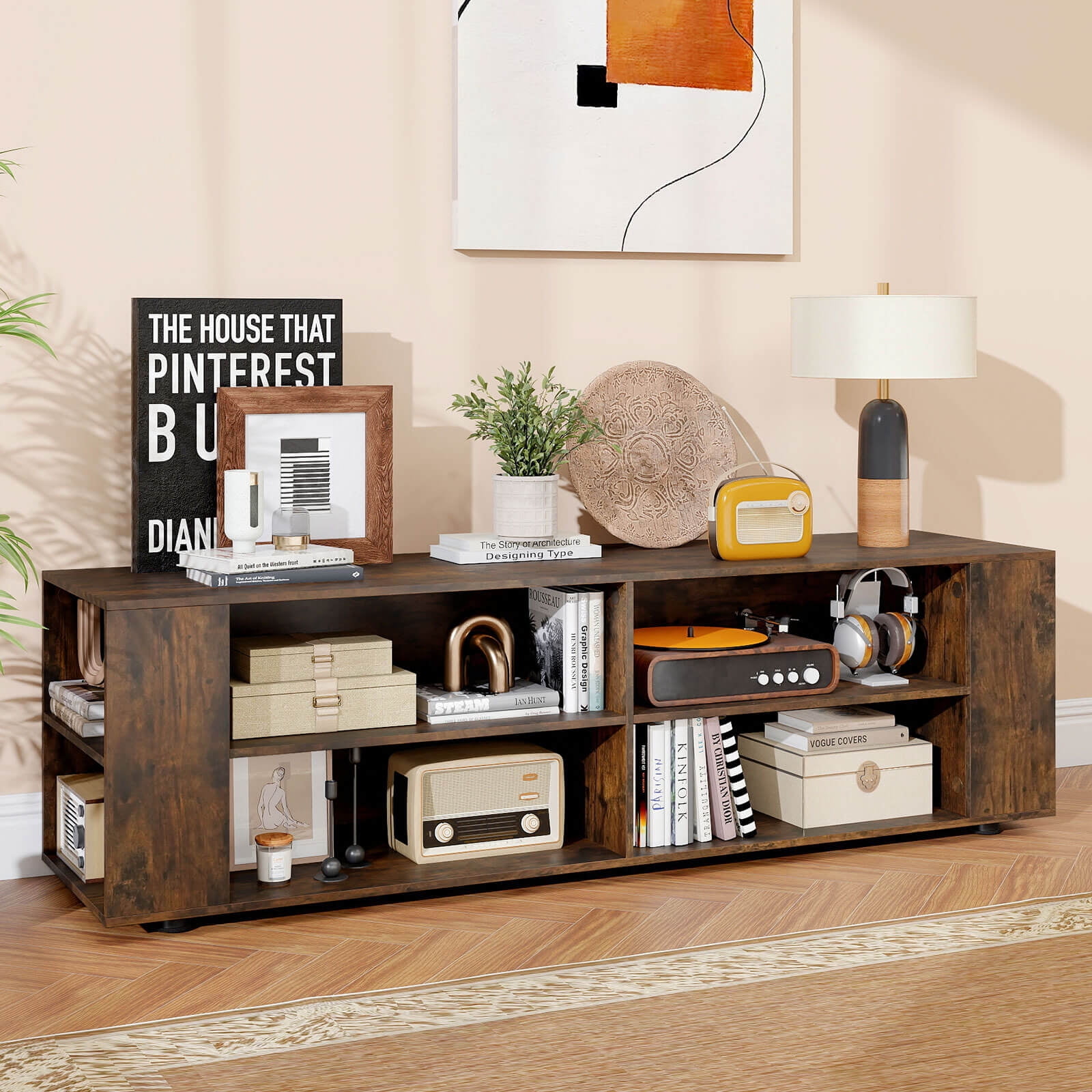Costway, Wood TV Stand Console, 59