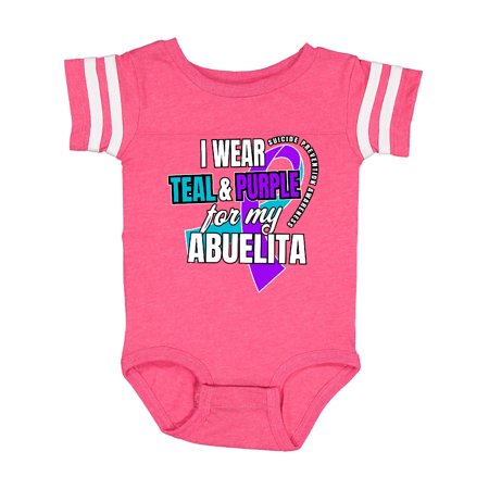 

Inktastic Suicide Prevention I Wear Teal and Purple for My Abuelita Gift Baby Boy or Baby Girl Bodysuit