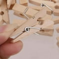 thumbnail image 4 of 100 Pieces Mini Natural Wooden Pegs Log Color Cloth Clips with Metal Spring DIY Party Supplies Decoration for Wedding Papers 3x0.4cm, 4 of 8