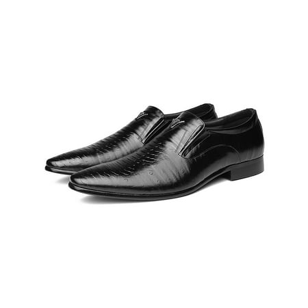 

Bellella Men Oxfords Slip On Dress Shoes Formal Loafers Lightweight Flats Party Driving Business Shoe Black 8.5