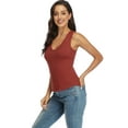 thumbnail image 5 of Alove Women's V Neck Tank Tops Loose Fit Stretch Undershirt, 5 of 6