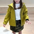 thumbnail image 5 of Xyant Girls Rain Jacket Boys Sportswear Water Resistant Hoodie Kids Toddler Lightweight Raincoats Windbreaker Outdoor (Yellow,11-12 Years), 5 of 6