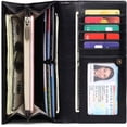 thumbnail image 2 of LAICAIW Women's Wallet Genuine Leather RFID Blocking Large Capacity Trifold Ladies Wallet, 2 of 7