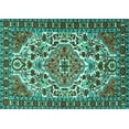 thumbnail image 1 of Ahgly Company Machine Washable Indoor Rectangle Persian Turquoise Blue Traditional Area Rugs, 7' x 10', 1 of 4