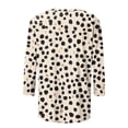 thumbnail image 5 of JTZGDY Boho Floral Tops for Women Plus Size Trendy Fall 3/4 Length Sleeve Crewneck Printed T-Shirts Loose Lightweight Dressy Casual Graphic Tunic Blouse, 5 of 6
